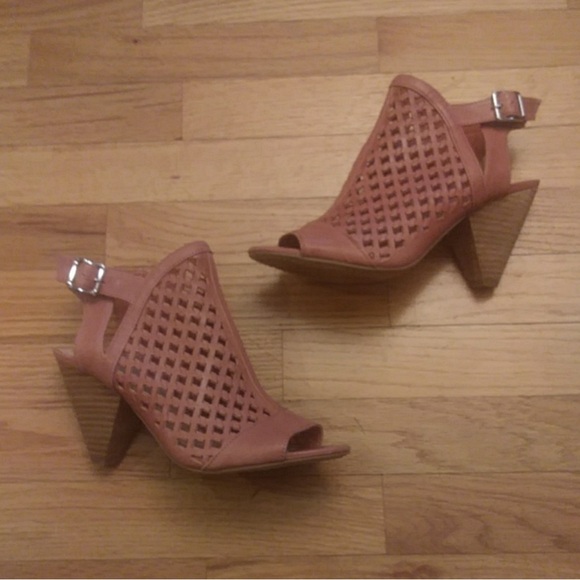 Vince Camuto Perforated Open Toe Bootie